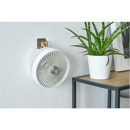 Sencor - Laetav lauaventilaator 5W/5V 4000 mAh valge