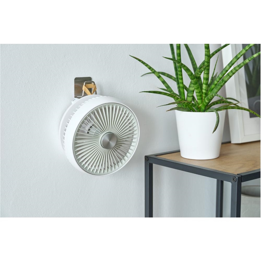 Sencor - Laetav lauaventilaator 5W/5V 4000 mAh valge