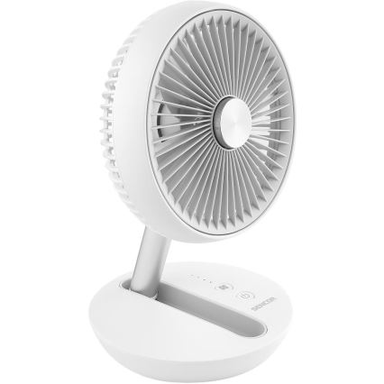 Sencor - Laetav lauaventilaator 5W/5V 4000 mAh valge