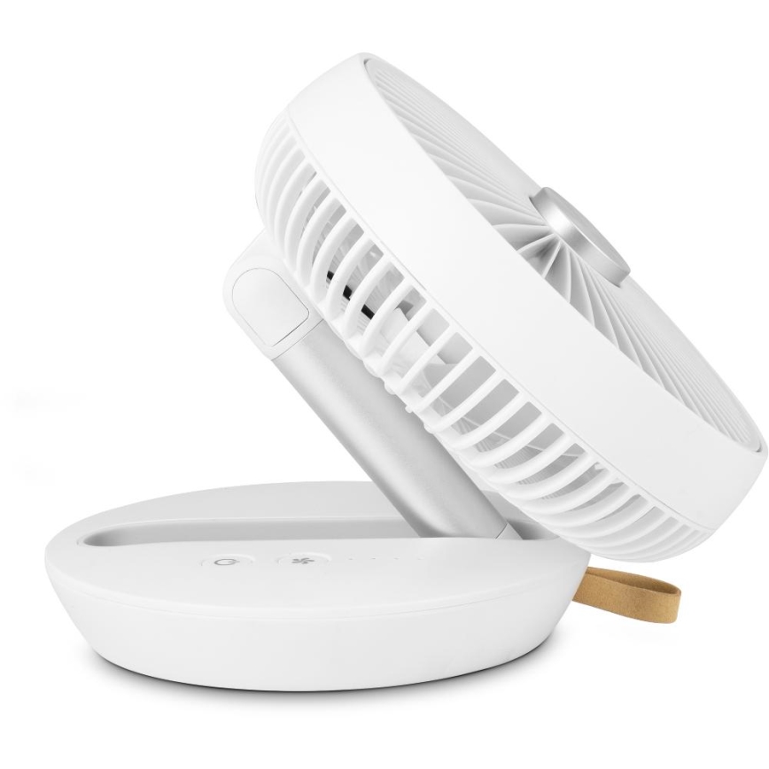Sencor - Laetav lauaventilaator 5W/5V 4000 mAh valge