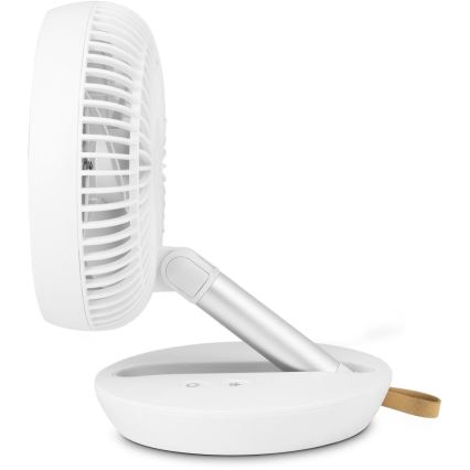 Sencor - Laetav lauaventilaator 5W/5V 4000 mAh valge