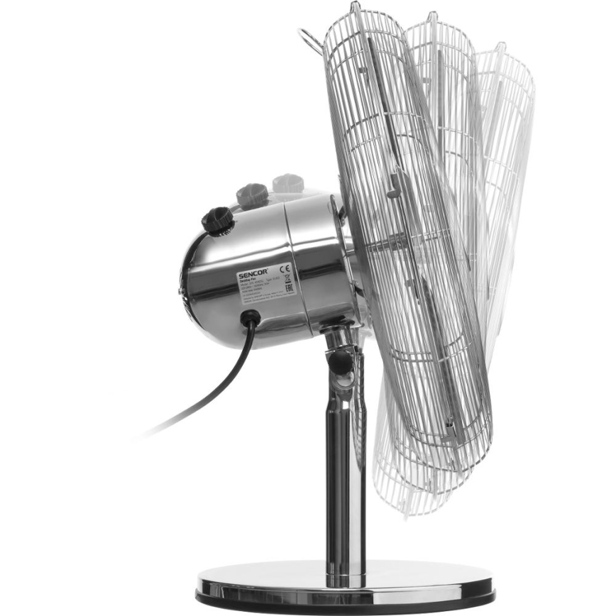 Sencor - Laua ventilaator 50W/230V läikiv kroom