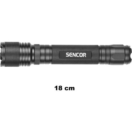 Sencor - LED Alumiiniumist taskulamp LED/5W/6xAAA IP44 must