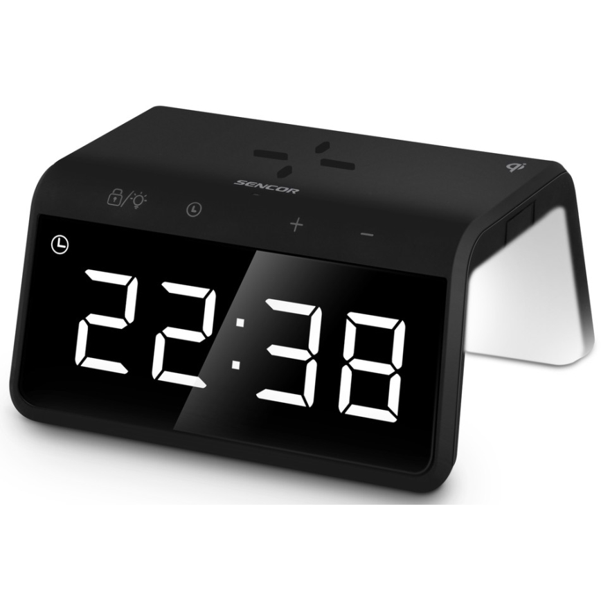 Sencor - LED RGB Äratuskell juhtmevaba laadijaga 10W/1xCR2032