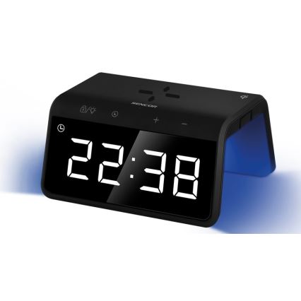 Sencor - LED RGB Äratuskell juhtmevaba laadijaga 10W/1xCR2032