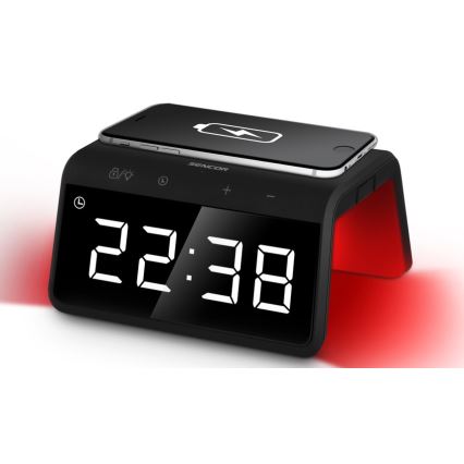 Sencor - LED RGB Äratuskell juhtmevaba laadijaga 10W/1xCR2032