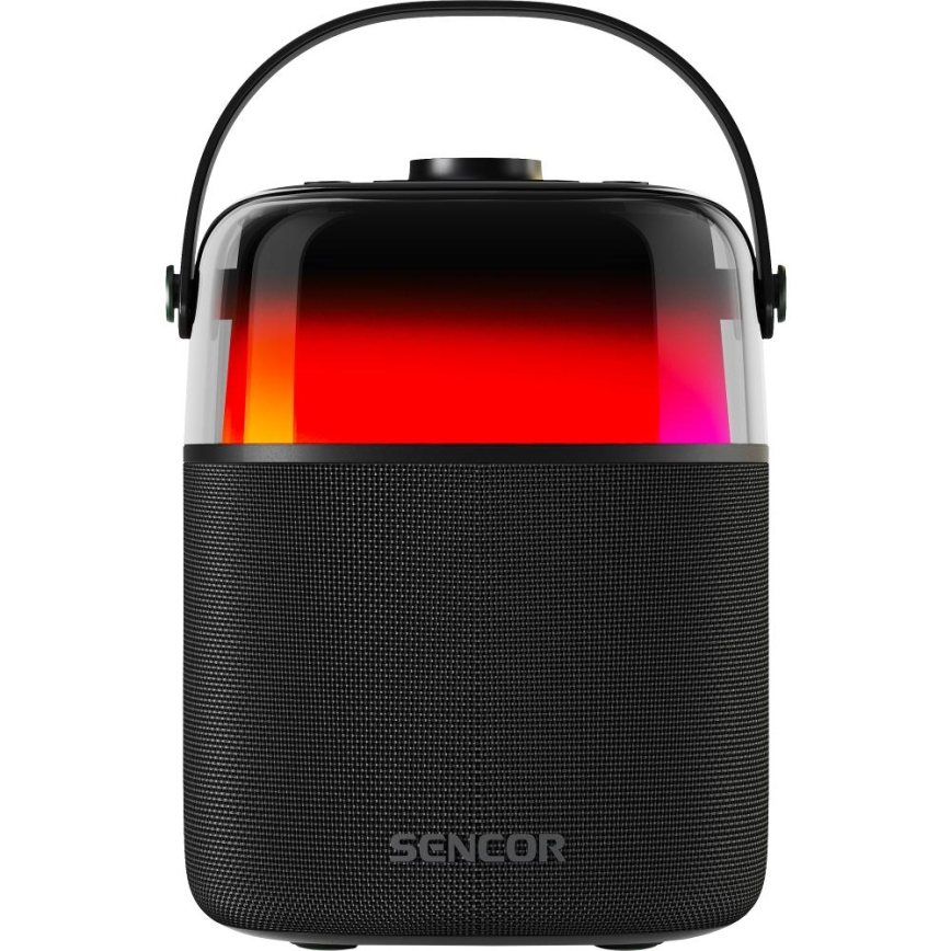 Sencor - LED RGB Kõlarid koos juhtmevaba mikrofoniga 35W 8000 mAh + 2x 1800 mAh IPX5 must