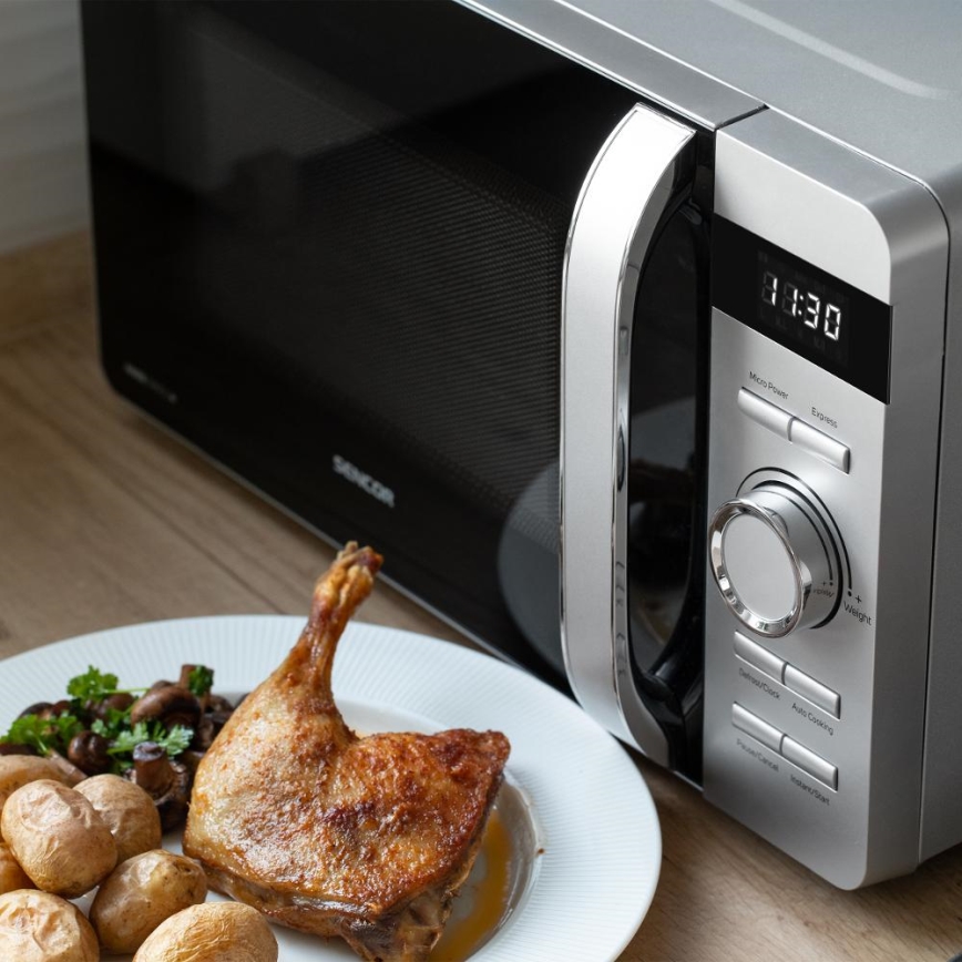 Sencor - mikrolaineahi 800 W/230 V 17 l hõbedane