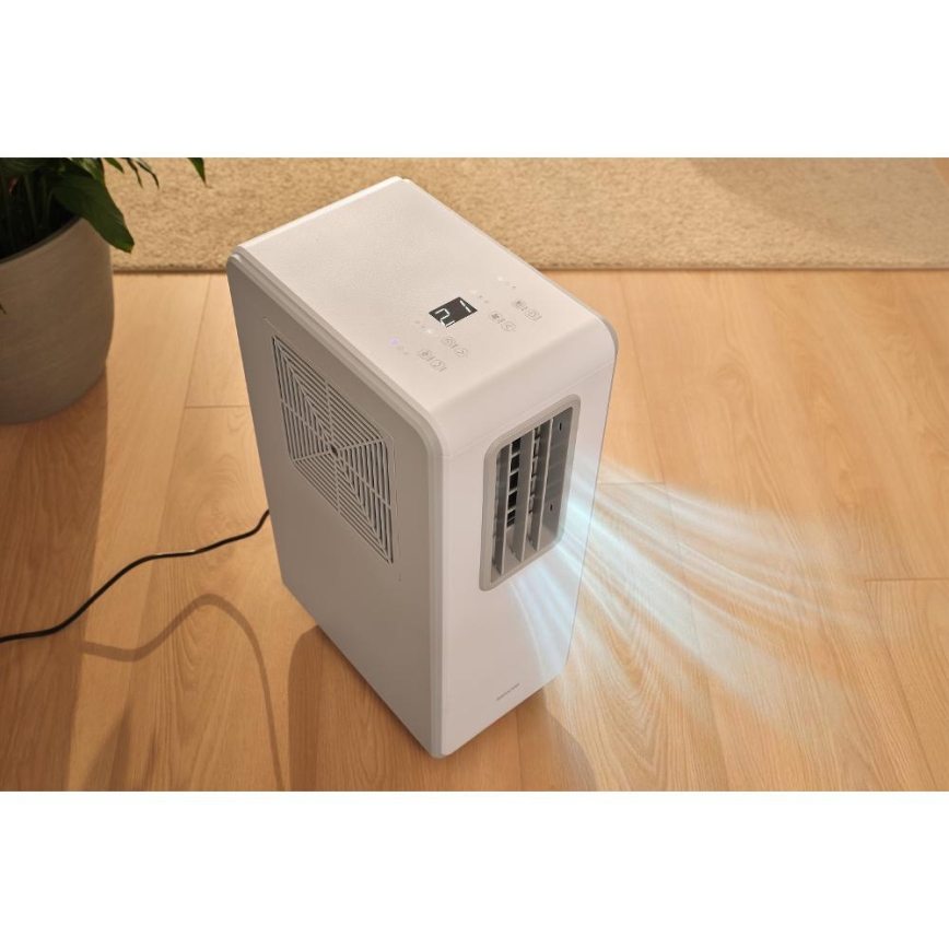Sencor - Mobiilne kliimaseade 4-ühes 200W/230V 1800 BTU valge + kaugjuhtimispult