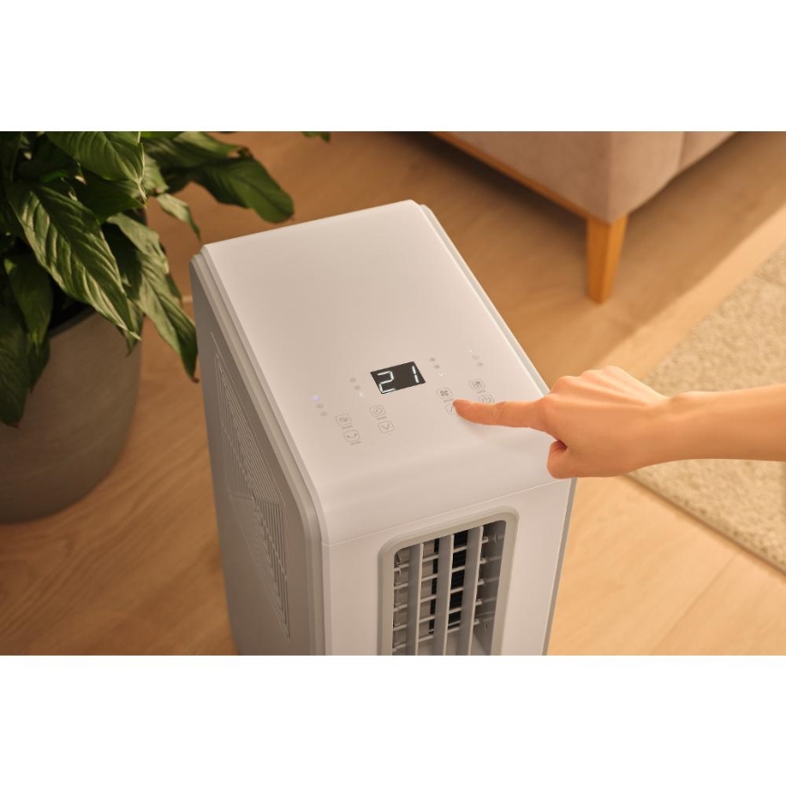 Sencor - Mobiilne kliimaseade 4-ühes 200W/230V 1800 BTU valge + kaugjuhtimispult