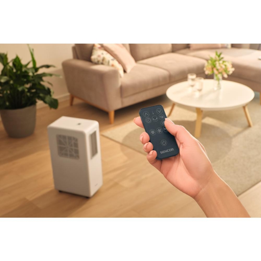 Sencor - Mobiilne kliimaseade 4-ühes 200W/230V 1800 BTU valge + kaugjuhtimispult