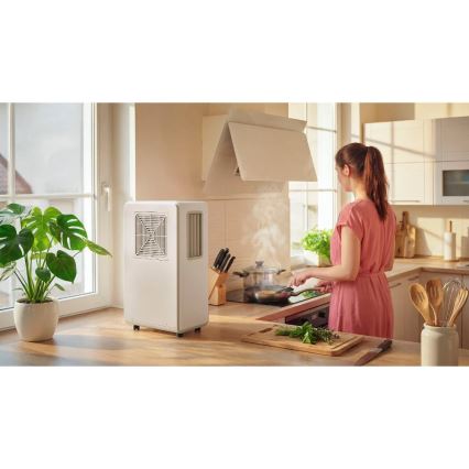 Sencor - Mobiilne kliimaseade 4-ühes 200W/230V 1800 BTU valge + kaugjuhtimispult