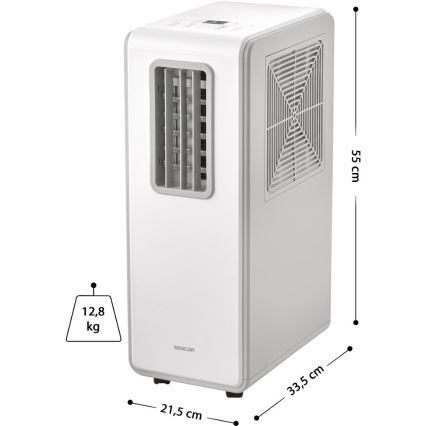 Sencor - Mobiilne kliimaseade 4-ühes 200W/230V 1800 BTU valge + kaugjuhtimispult