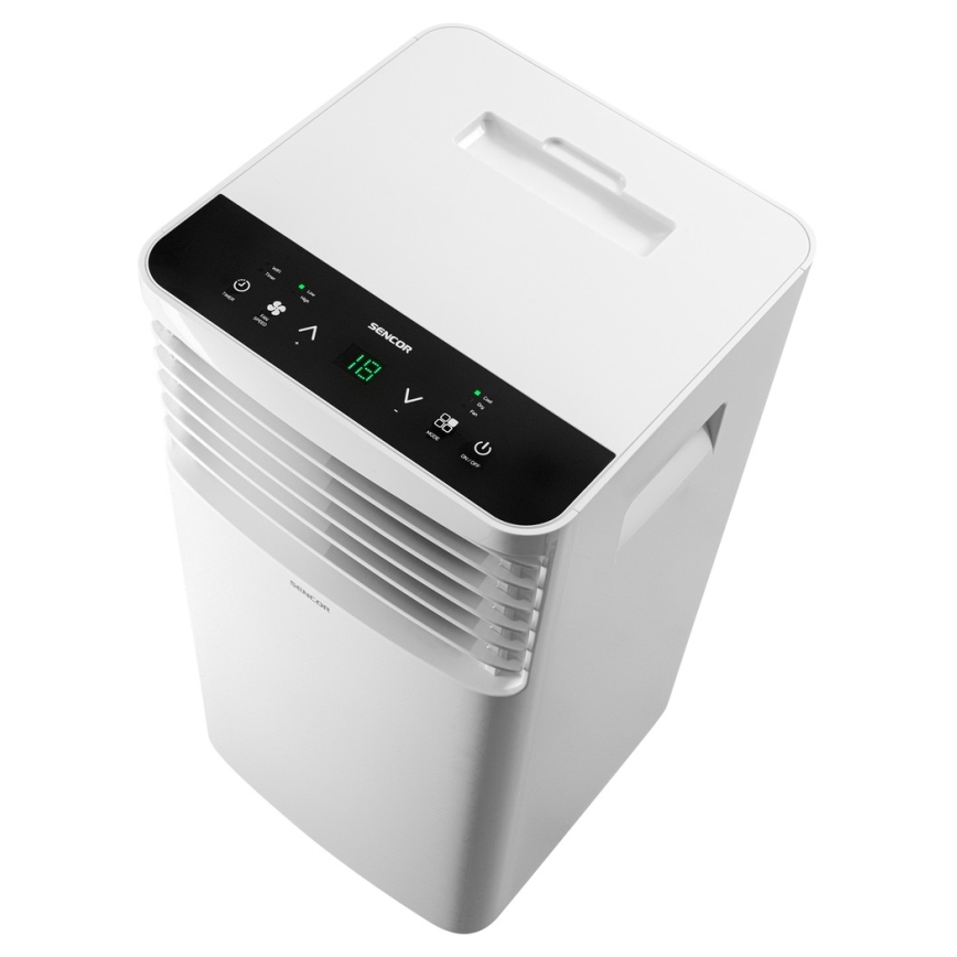 Sencor- Mobiilne konditsioneer koos LCD ekraaniga 3-ühes 930W/230V 7000 BTU Wi-Fi valge + pult