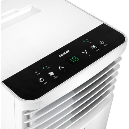 Sencor- Mobiilne konditsioneer koos LCD ekraaniga 3-ühes 930W/230V 7000 BTU Wi-Fi valge + pult