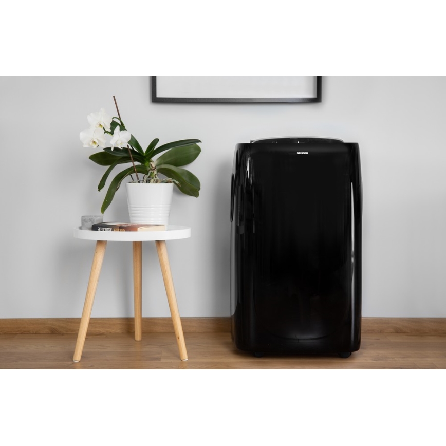 Sencor - Mobiilne konditsioneer koos LED ekraaniga 3-ühes 1000W/230V 9000 BTU must + pult