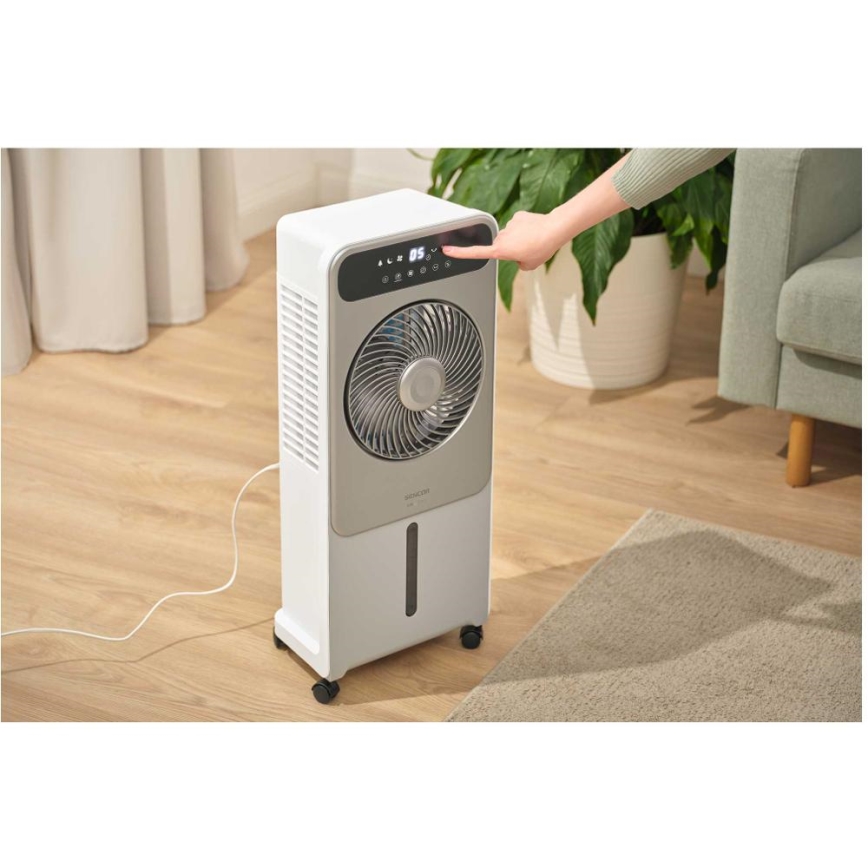 Sencor - Mobiilne õhujahuti 28W/230V hall + kaugjuhtimispult