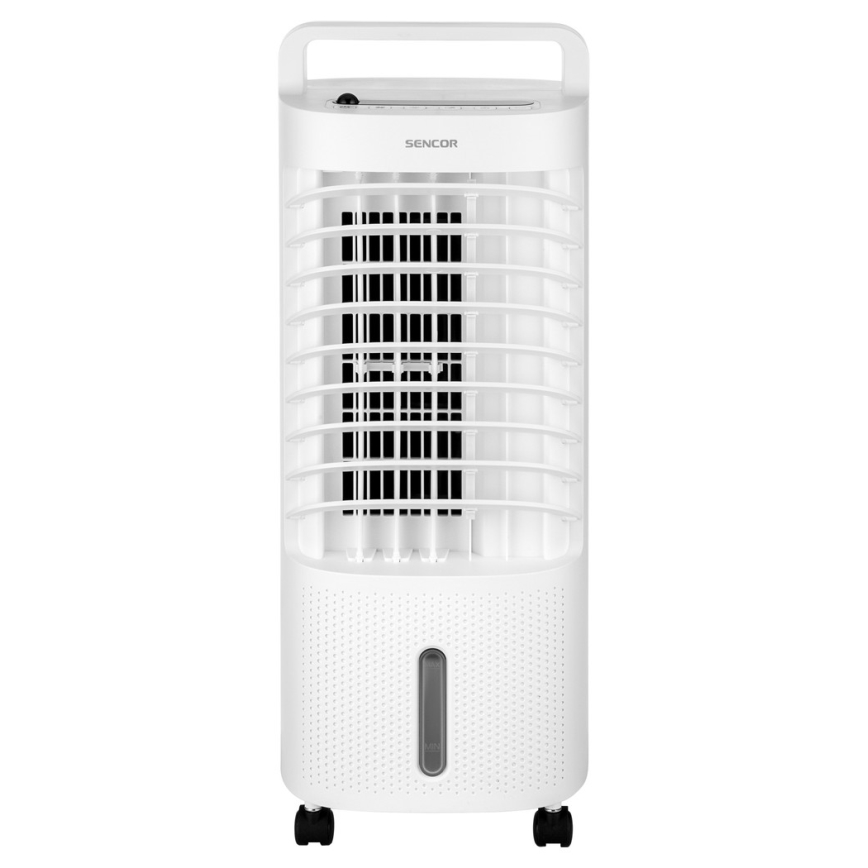 Sencor - Mobiilne õhujahuti koos LED ekraaniga 3-ühes 45W/230V valge + pult