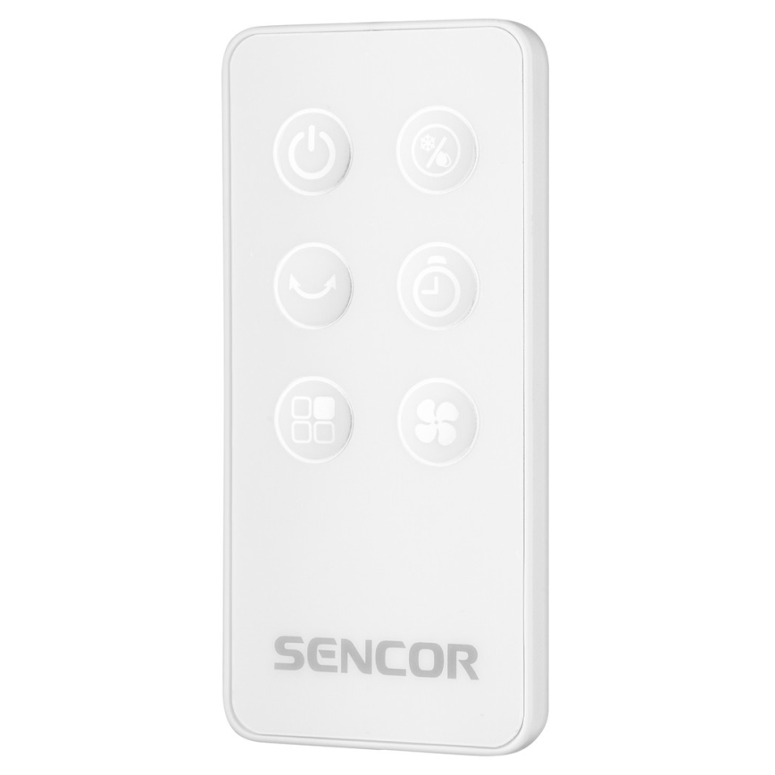 Sencor - Mobiilne õhujahuti koos LED ekraaniga 3-ühes 45W/230V valge + pult
