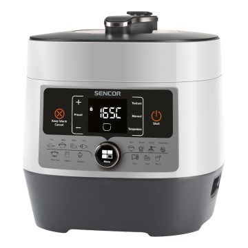 Sencor - Multifunktsionaalne elektriline survepott 5,5 l 1000W/230V valge/must