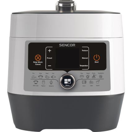 Sencor - Multifunktsionaalne elektriline survepott 5,5 l 1000W/230V valge/must