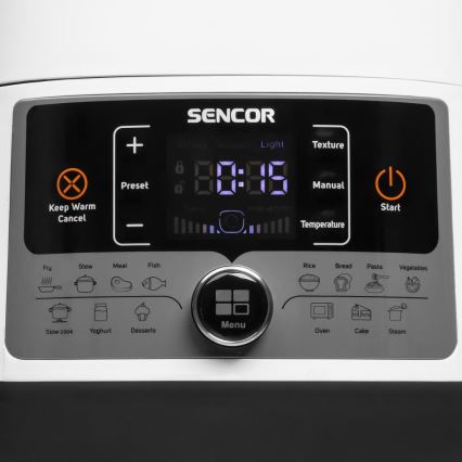 Sencor - Multifunktsionaalne elektriline survepott 5,5 l 1000W/230V valge/must