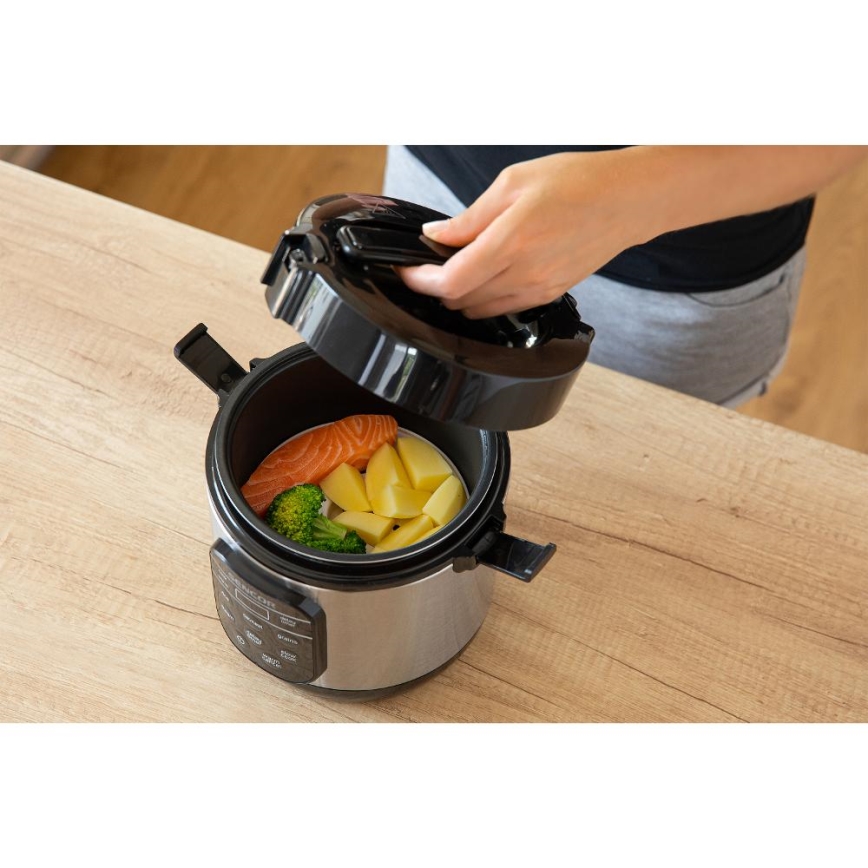 Sencor - Multifunktsionaalne riisikeetja 350W/230V 0,6 l roostevaba/must