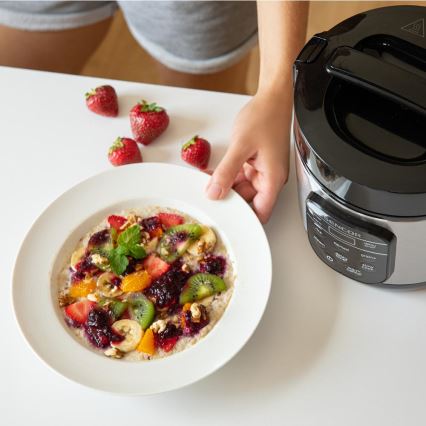 Sencor - Multifunktsionaalne riisikeetja 350W/230V 0,6 l roostevaba/must
