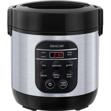 Sencor - multifunktsionaalne riisikeetja 350W/230V 0,6 l roostevaba teras/must