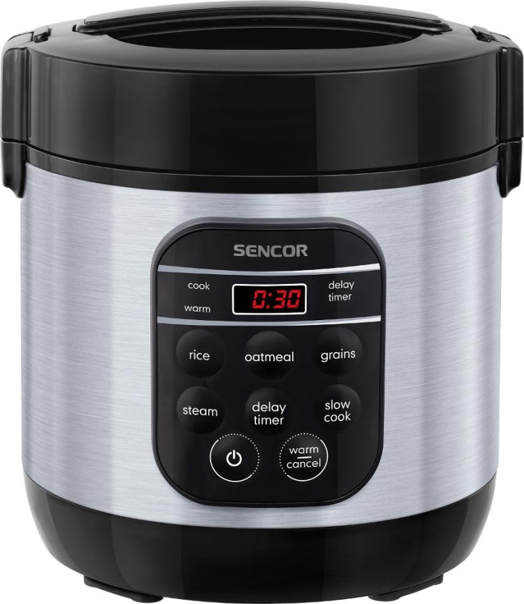 Sencor - multifunktsionaalne riisikeetja 350W/230V 0,6 l roostevaba teras/must