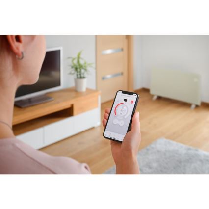 Sencor - Nutikas elektriline konvektor/otsekütteseade 1200/2400W/230V IP24 Wi-Fi valge