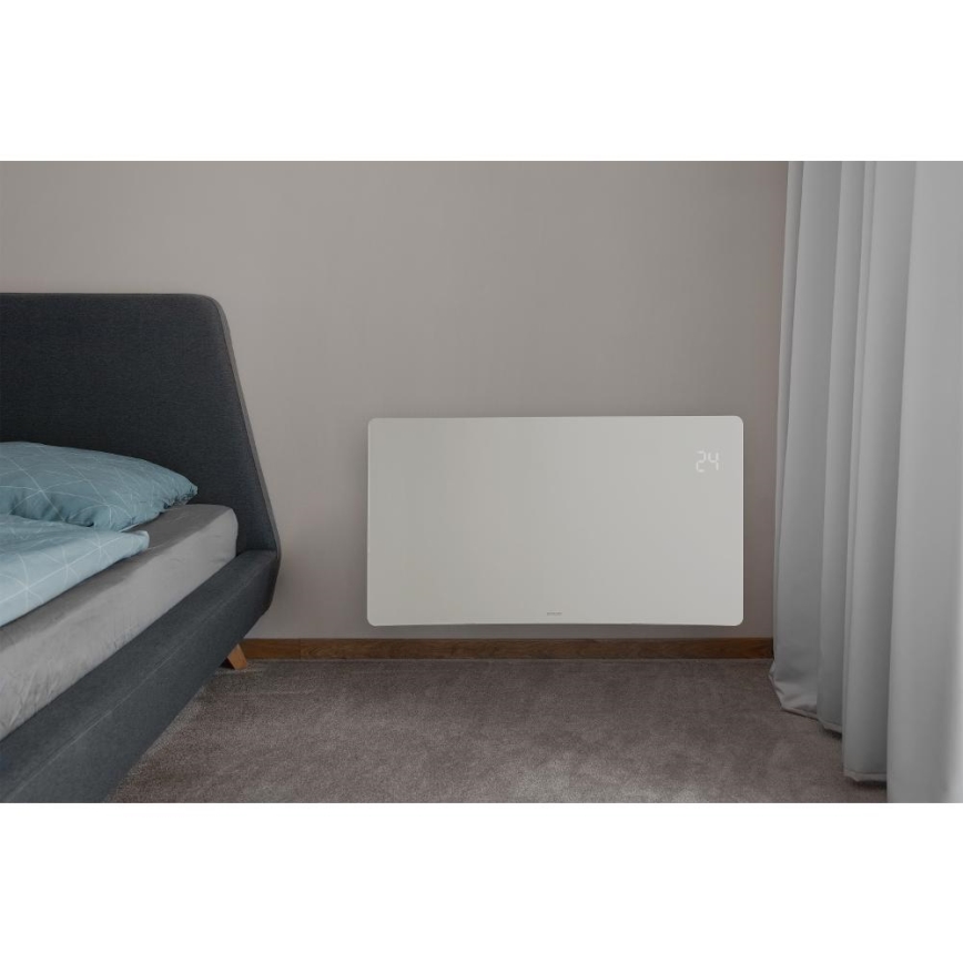Sencor - Nutikas elektriline konvektor/otsekütteseade 1200/2400W/230V IP24 Wi-Fi valge