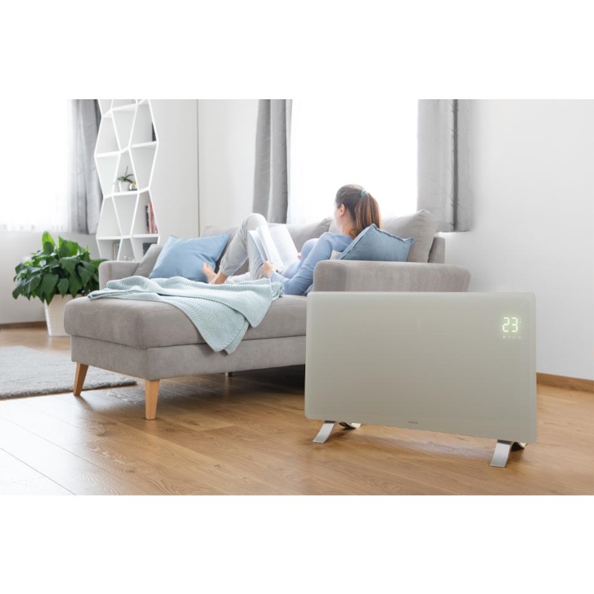 Sencor - Nutikas elektriline konvektor/otsekütteseade 1200/2400W/230V IP24 Wi-Fi valge