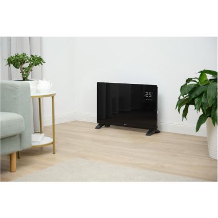 Sencor - Nutikas elektriline otsesoojendi/konvektor 2000W/230V IP24 Wi-Fi must + kaugjuhtimispult