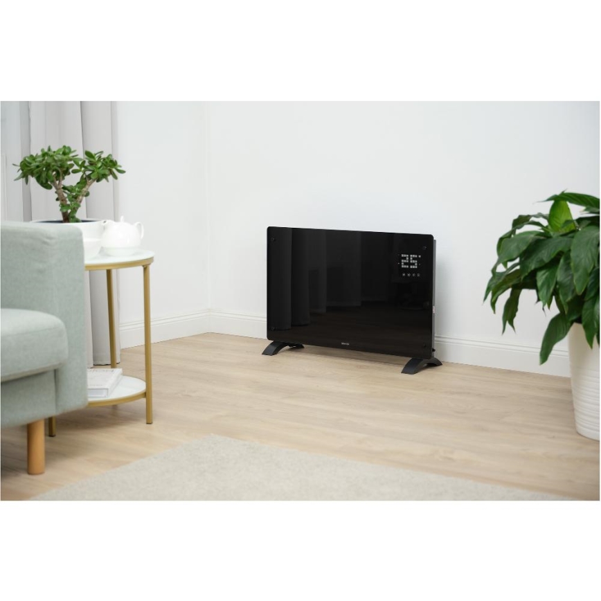 Sencor - Nutikas elektriline otsesoojendi/konvektor 2000W/230V IP24 Wi-Fi must + kaugjuhtimispult