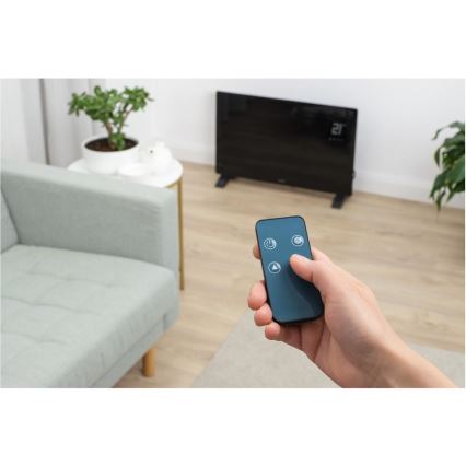 Sencor - Nutikas elektriline otsesoojendi/konvektor 2000W/230V IP24 Wi-Fi must + kaugjuhtimispult