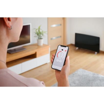 Sencor - nutikas elektriline otseküttekeha/konvektor 1200/2400W/230V IP24 Wi-Fi must