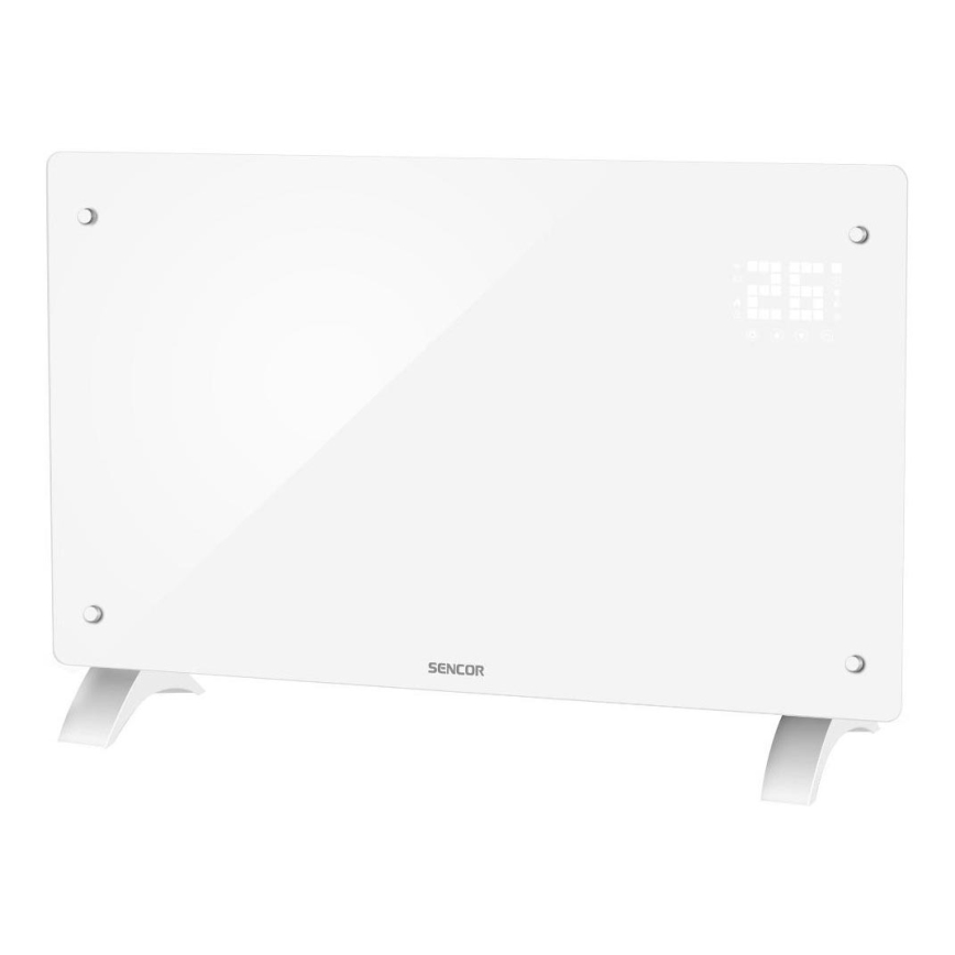 Sencor - Nutikas elektriline otseküttekeha/konvektor 2000W/230V IP24 Wi-Fi valge + kaugjuhtimispult