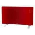 Sencor - Nutikas elektriline otsesoojendi/konvektor 1200/2400W/230V IP24 Wi-Fi punane