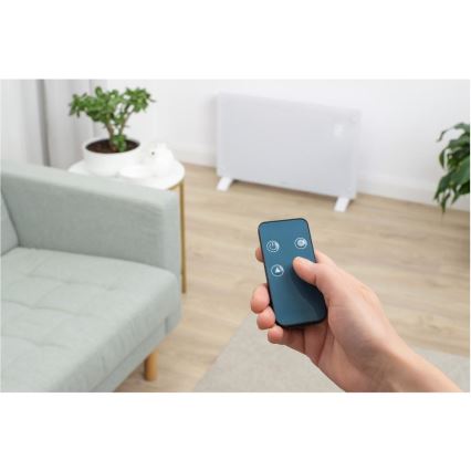 Sencor - Nutikas elektriline otseküttekeha/konvektor 2000W/230V IP24 Wi-Fi valge + kaugjuhtimispult