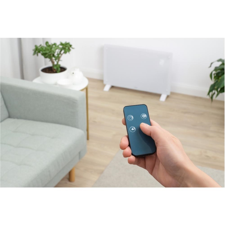 Sencor - Nutikas elektriline otseküttekeha/konvektor 2000W/230V IP24 Wi-Fi valge + kaugjuhtimispult