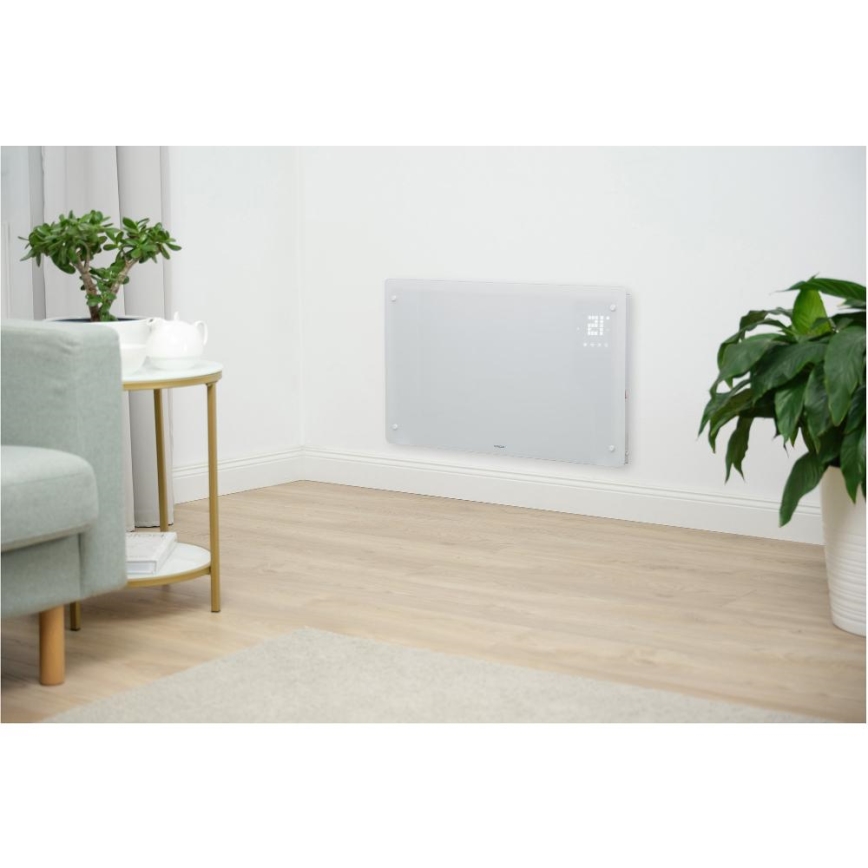 Sencor - Nutikas elektriline otseküttekeha/konvektor 2000W/230V IP24 Wi-Fi valge + kaugjuhtimispult