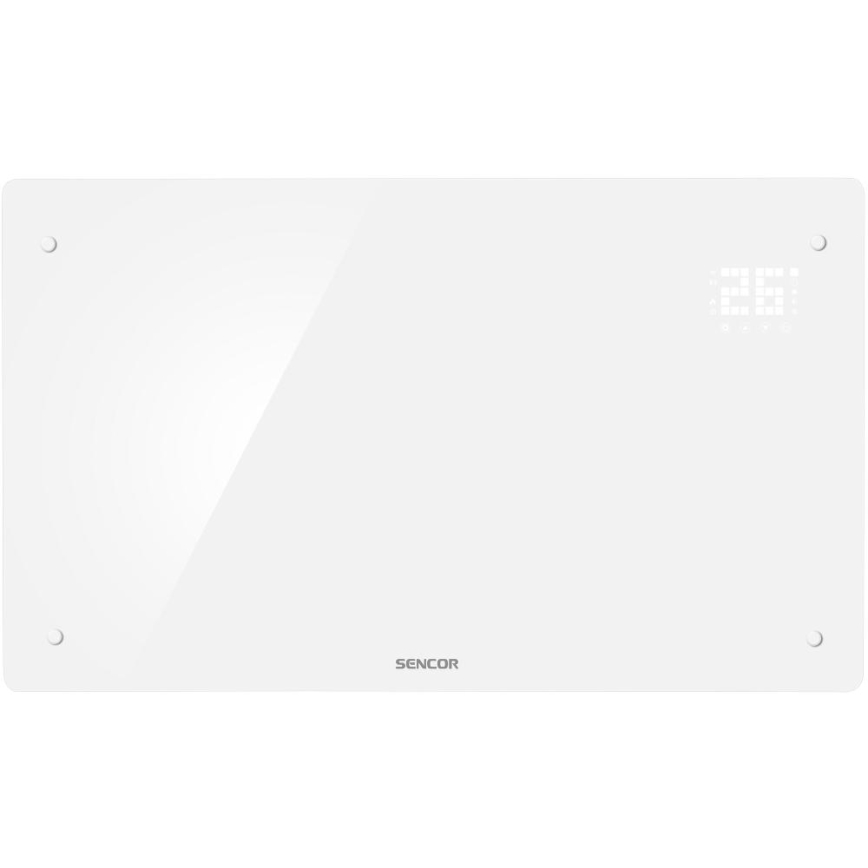 Sencor - Nutikas elektriline otseküttekeha/konvektor 2000W/230V IP24 Wi-Fi valge + kaugjuhtimispult