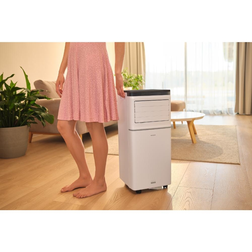 Sencor - Nutikas mobiilne kliimaseade 3-ühes koos täieliku tarvikukomplektiga 1020W/230V 10000 BTU Wi-Fi valge + kaugjuhtimispult