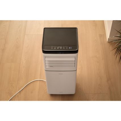 Sencor - Nutikas mobiilne kliimaseade 3-ühes koos täieliku tarvikukomplektiga 760W/230V 7000 BTU Wi-Fi valge + kaugjuhtimispult