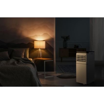 Sencor - Nutikas mobiilne kliimaseade 3-ühes koos täieliku tarvikukomplektiga 760W/230V 7000 BTU Wi-Fi valge + kaugjuhtimispult