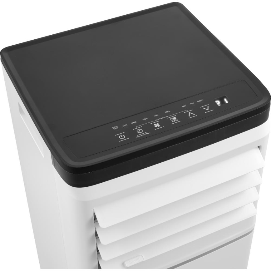 Sencor - Nutikas mobiilne kliimaseade 3-ühes koos täieliku tarvikukomplektiga 760W/230V 7000 BTU Wi-Fi valge + kaugjuhtimispult