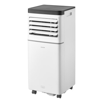 Sencor - Nutikas mobiilne kliimaseade 3-ühes koos täieliku tarvikukomplektiga 760W/230V 7000 BTU Wi-Fi valge + kaugjuhtimispult