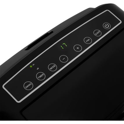 Sencor - Nutikas mobiilne konditsioneer 3-ühes, sh täielik tarvikutekomplekt 1450W/230V 12000 BTU Wi-Fi must + kaugjuhtimispult