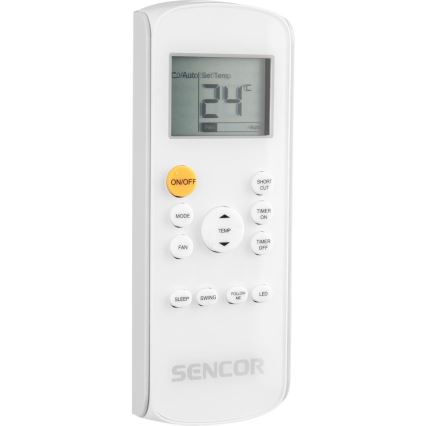 Sencor - Nutikas mobiilne konditsioneer 3-ühes, sh täielik tarvikutekomplekt 1450W/230V 12000 BTU Wi-Fi must + kaugjuhtimispult
